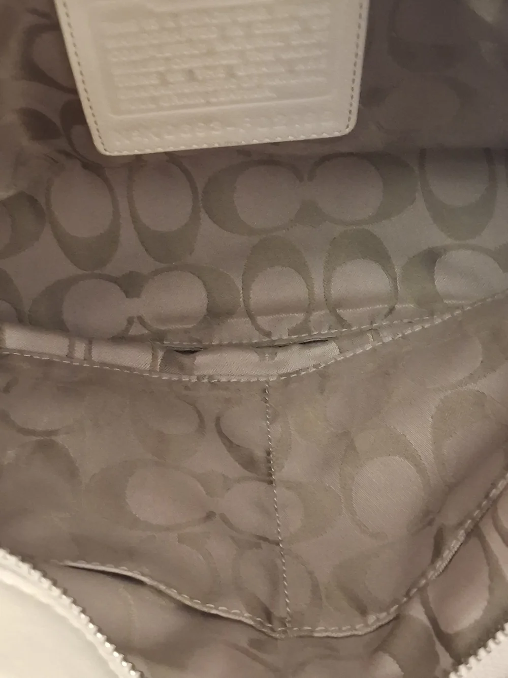 Coach East West Beige Hobo